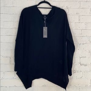 NWT EILEEN FISHER AS IS 3X Black Merino Sweater